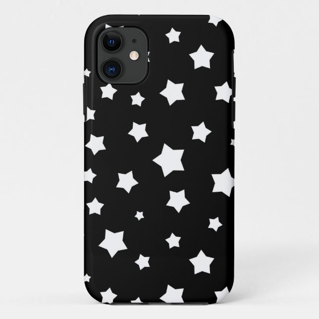 Black and white stars pattern Case-Mate iPhone case (Back)