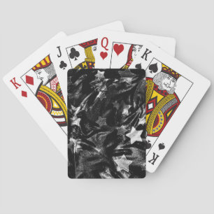 Black and White Stars Playing Cards