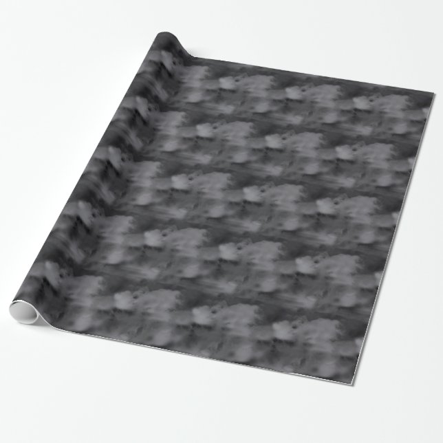 Black and white stormy sky wrapping paper (Unrolled)