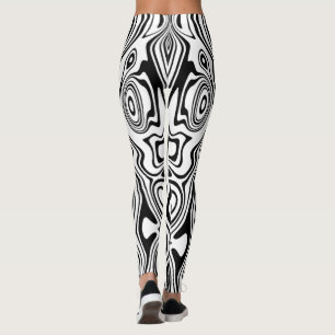 Black and White Stripe Leggings