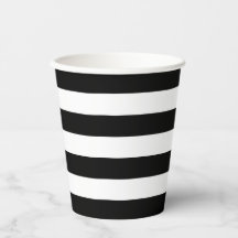 Black and White Stripe Paper cup