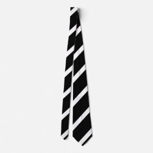black and white stripe pattern tie