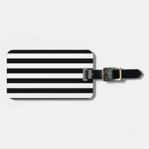 Black and White Stripe   Striped Design Luggage Tag