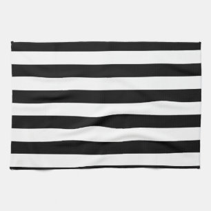 Black and White Stripe   Striped Design Tea Towel