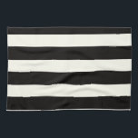 Black and White Stripe Tea Towel<br><div class="desc">Classic black and white stripe pattern</div>