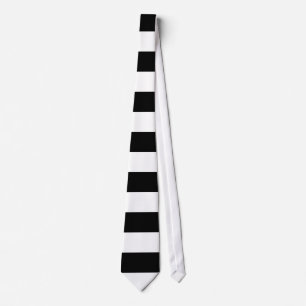 Black and White Stripe Tie