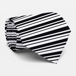 Black And White Stripe Tie