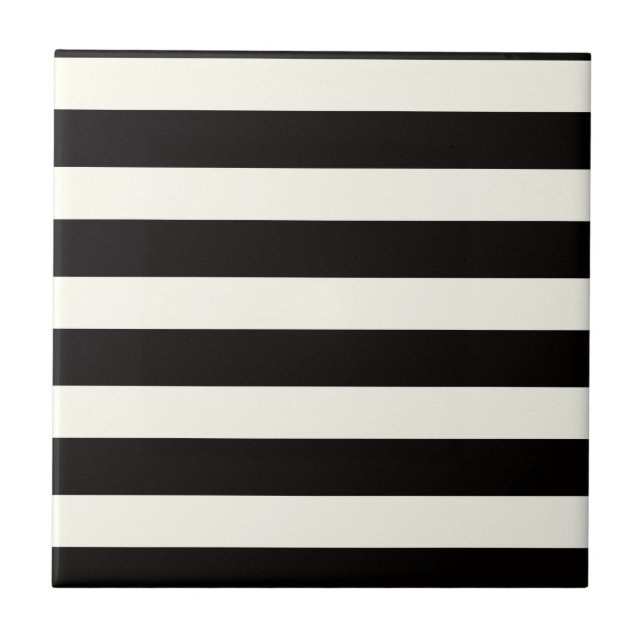 Black and White Stripe Tile (Front)
