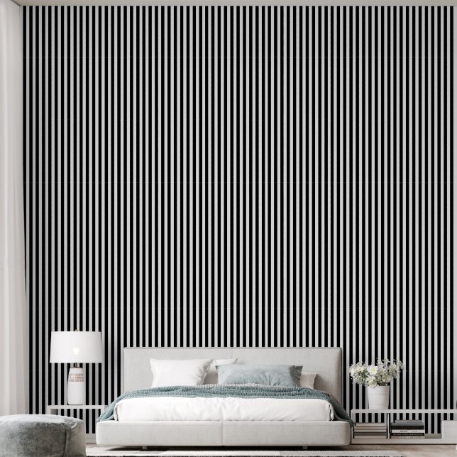 Black and White Stripe  Wallpaper (Bedroom)