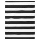Black and White Striped Fleece Blanket