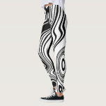 Black and White Striped Leggings or Choose Colours<br><div class="desc">Custom Colours Leggings with Abstract Wrapped Wavy Striped Black and White Colours - or Choose / add your favourite background colours - Resize and move or remove and add elements / text with Customisation tool ! Design by MIGNED. Please see my other projects / designs. You can also transfer my...</div>