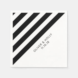 Black and white striped napkins