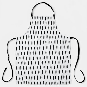 Black and white striped pattern: hand-drawn apron