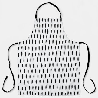 Black and white striped pattern: hand-drawn apron