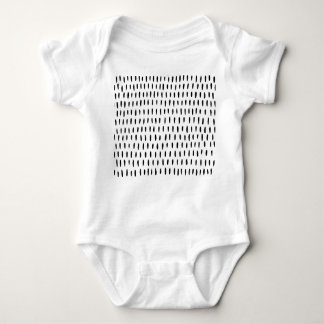 Black and white striped pattern: hand-drawn baby bodysuit