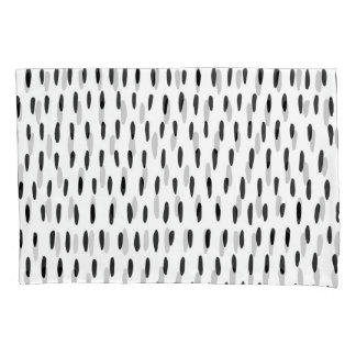 Black and white striped pattern: hand-drawn pillowcase
