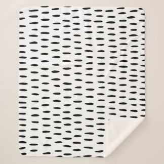 Black and white striped pattern: hand-drawn sherpa blanket