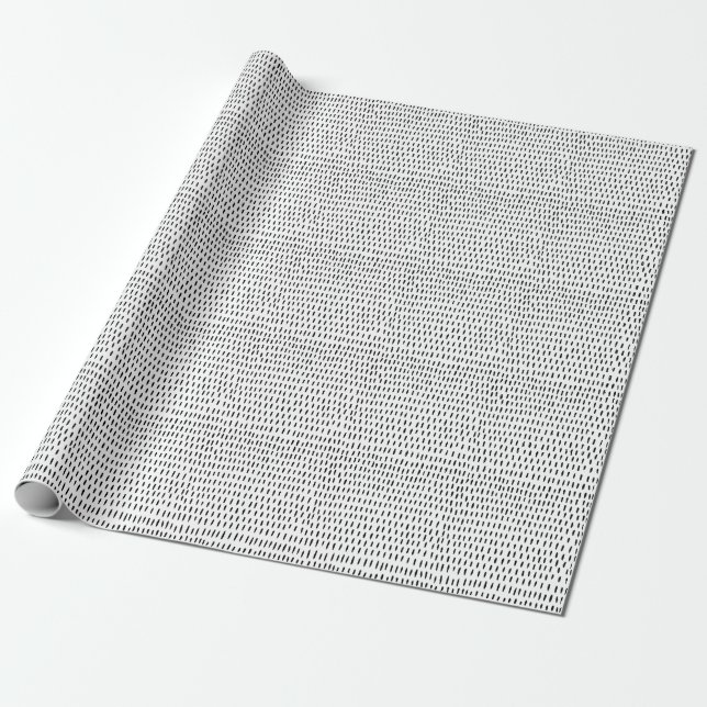 Black and white striped pattern: hand-drawn wrapping paper (Unrolled)