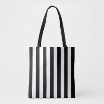 Black and white striped purse, vertical stripes