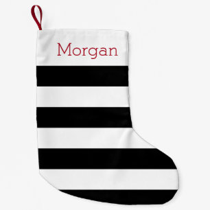Black and White Striped Stocking