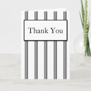 Black and White Striped Thank You