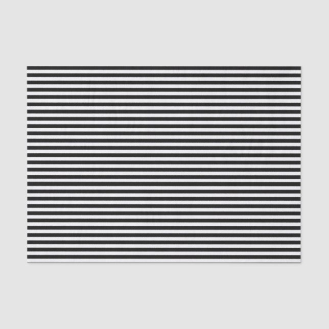 Black and White Striped Tissue Paper (Front)
