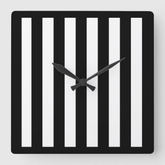 Black and White Striped Wall Clock