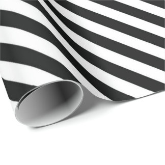 Black and white striped wrapping paper