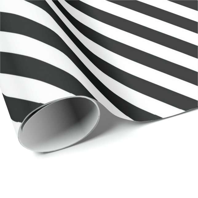 Black and white striped wrapping paper (Roll Corner)