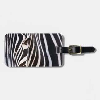 Black and White Striped Zebra Luggage Tag