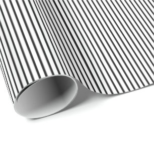 Black and White Stripes 05-Gift Wrapping Paper
