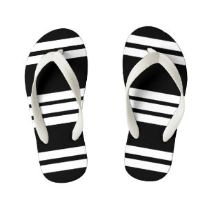 Black and white stripes bathroom kid's thongs