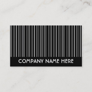 black and white stripes business card