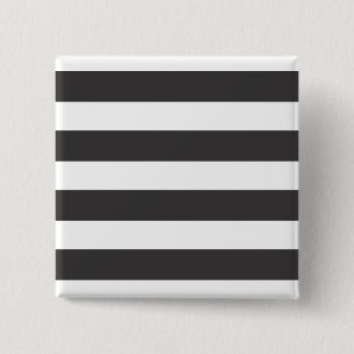 Black and White Stripes Button Badge
