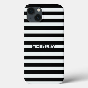 Black and White Stripes by Shirley Taylor  iPhone 13 Case
