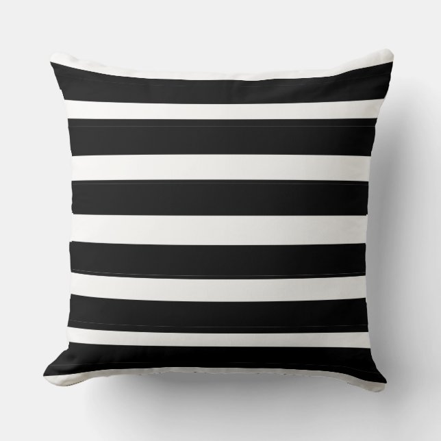 Black and white stripes cushion (Front)