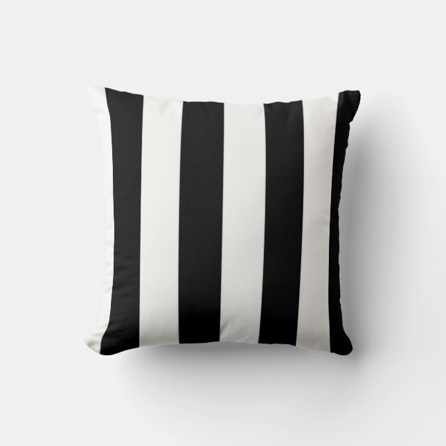 Black and white stripes  cushion (Front)