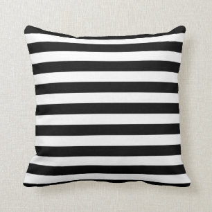 Black and White Stripes Cushion