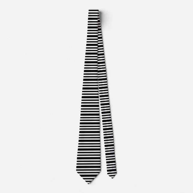 Black And White Stripes Customise This Tie (Front)