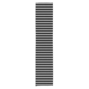 Black and White Stripes Design Short Table Runner
