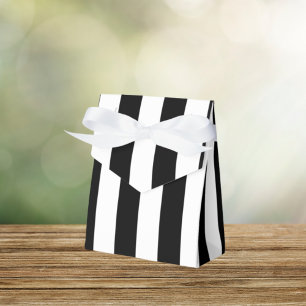 Black and white stripes Favour box bag