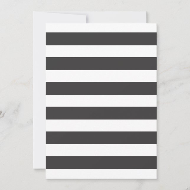 Black and White Stripes Invitation (Front)