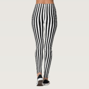 Black and White Stripes Leggings