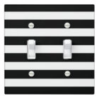 Black and White Stripes - Light Switch Cover