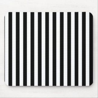 Black and White Stripes Mouse Pad