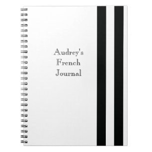 Black and White Stripes Notebook