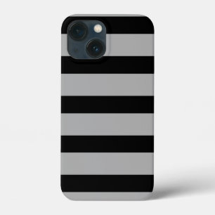 Black and white stripes pattern iPhone 13 mini case