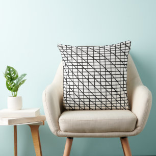 Black and White Stripes Pattern  Cushion