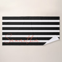 Black and white stripes pattern Monogram