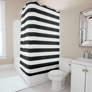 Black and White Stripes Shower Curtain